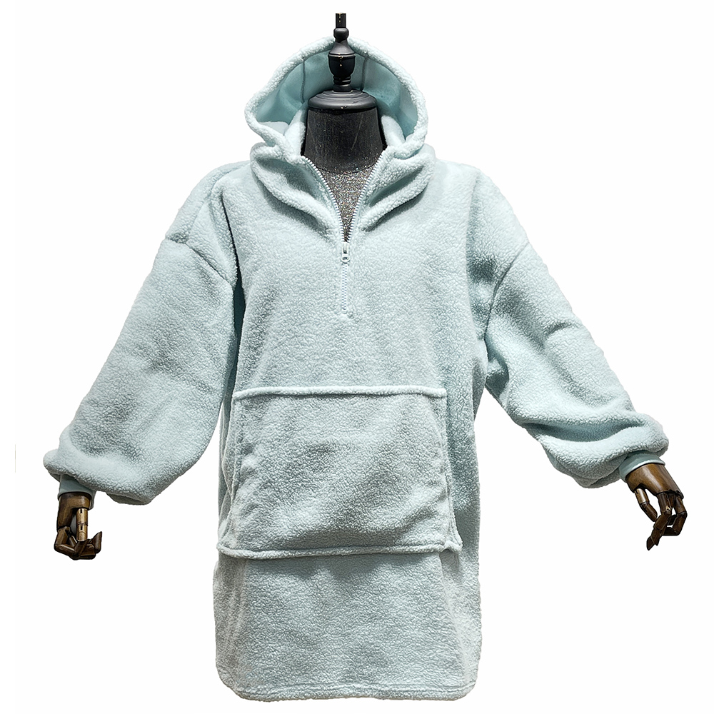 Solid Sherpa Fleece Wearable Blanket