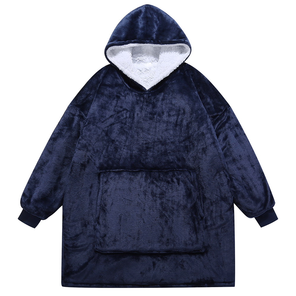 Solid Flannel Sherpa Wearable Blanket