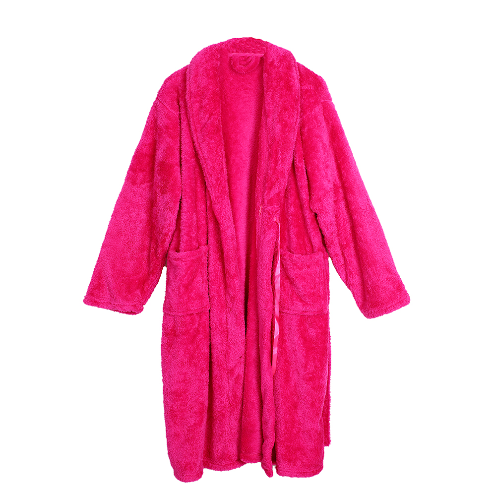 Solid Long Pile Bathrobe
