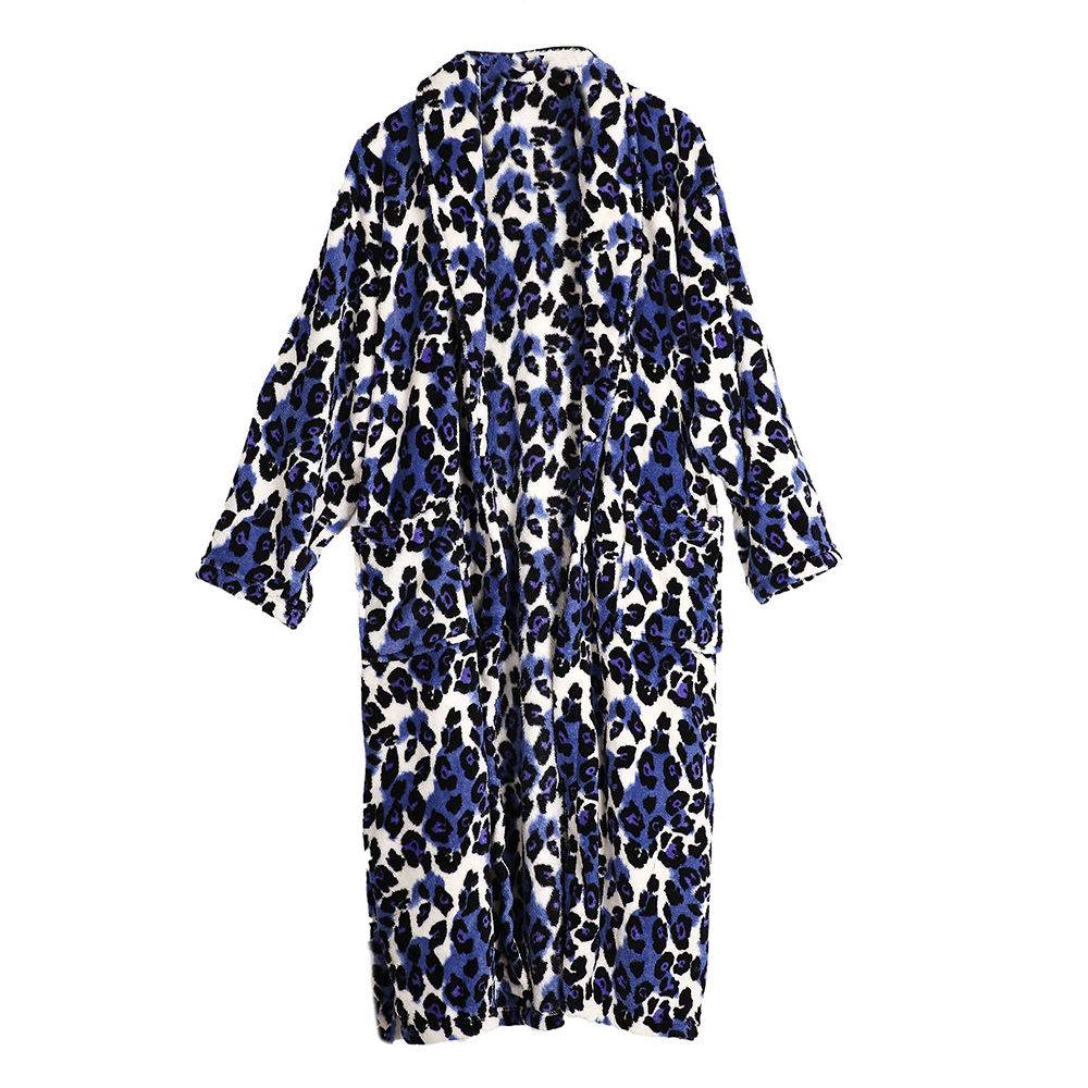 Printed Flannel Bathrobe