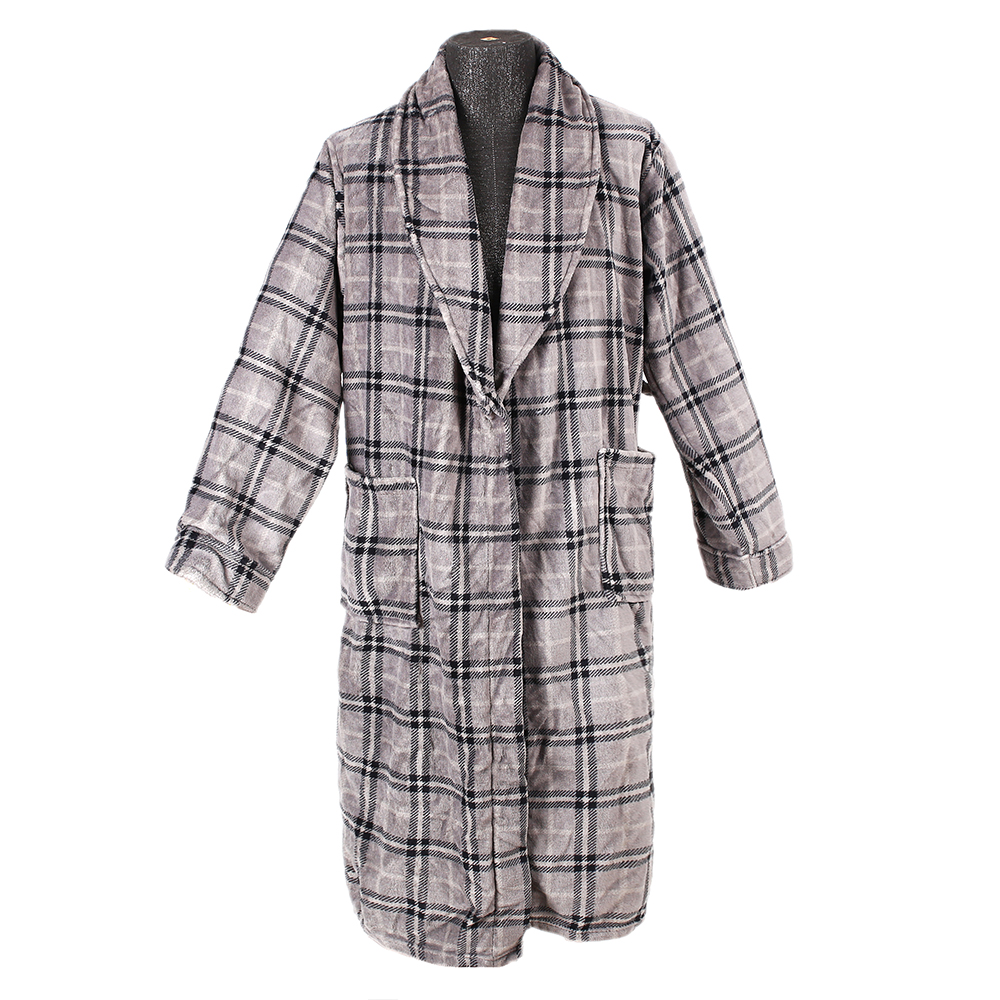 Printed Flannel Bathrobe