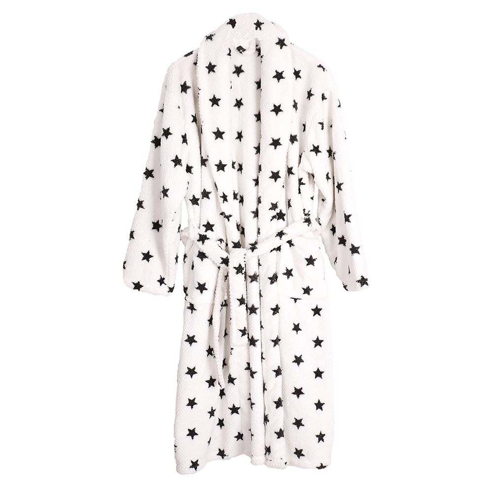 Printed Jacquard Flannel Bathrobe