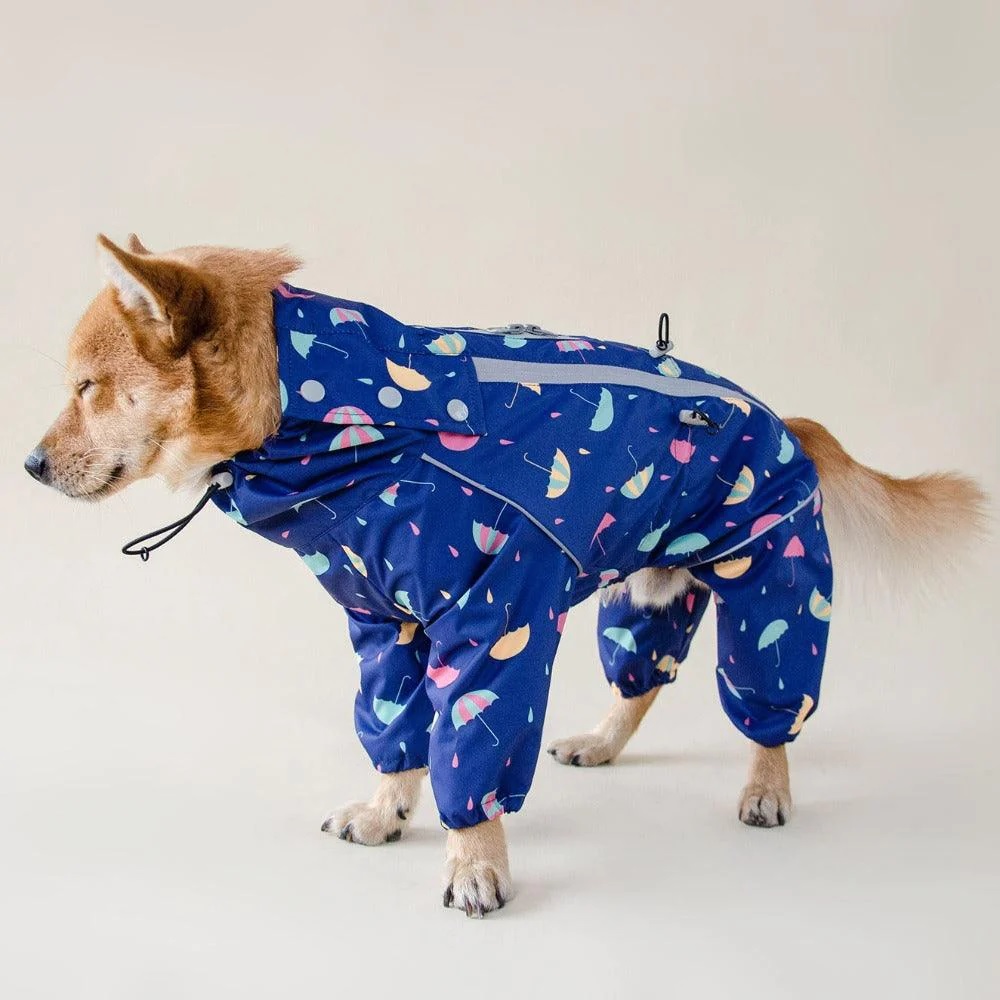 Printed Waterproof Dog Raincoat