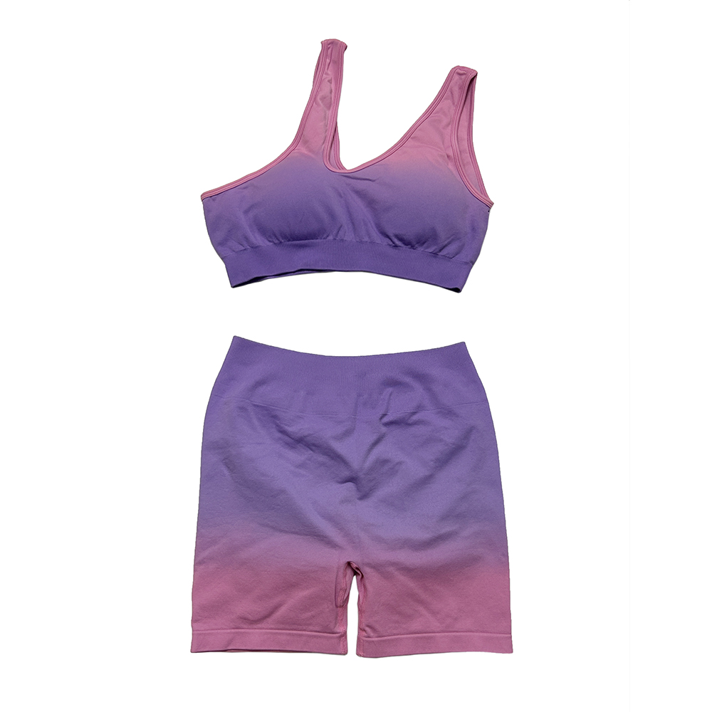 Dip Dye Bra Top & Shorts Set