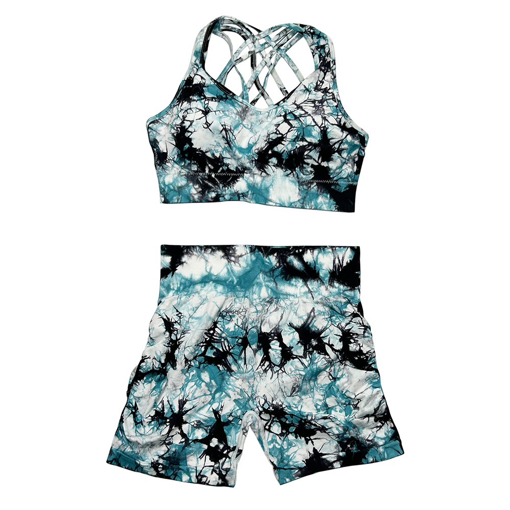 Tie Dye Bra Top & Shorts Set