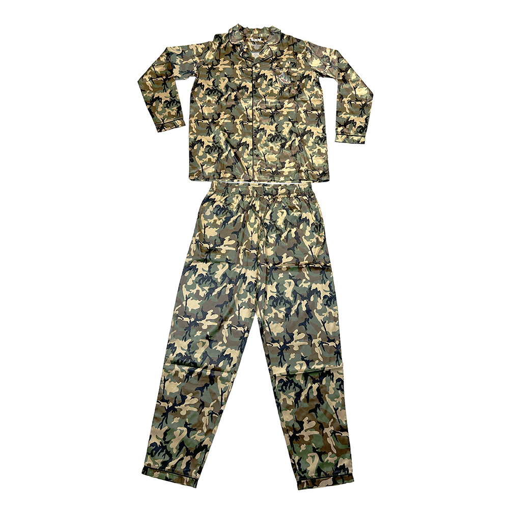 Printed Satin With Embroidery Pajamas 