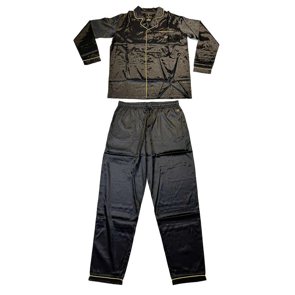 Solid Satin With Embroidery Pajamas 